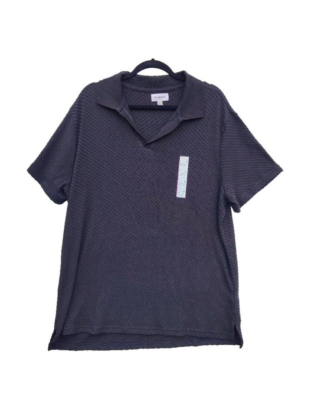 Goodfellow & Co Black Collared Polo Ribbed Knit Casual Short Sleeve Sz XL NWT